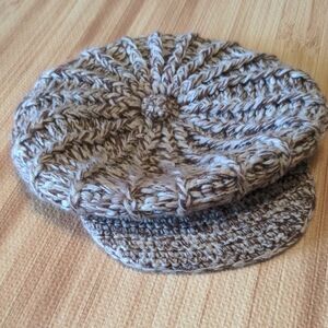 D&Y Brown and Cream Hats with Textured Knit Style